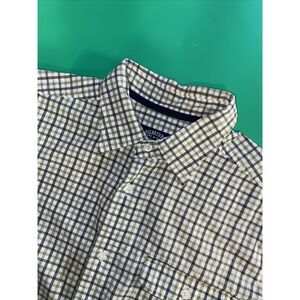 Levis Signature Men's Large Green Check Short Sleeve‎ Button Front Casual Shirt